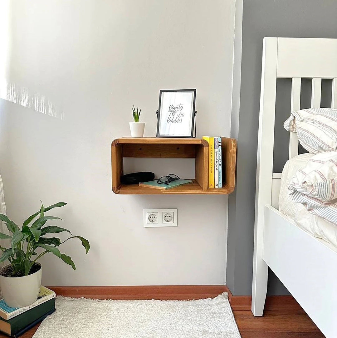 Moluzy Drawer Nightstand Floating Wall Side Table | Furniture | Waseeh Pakistan