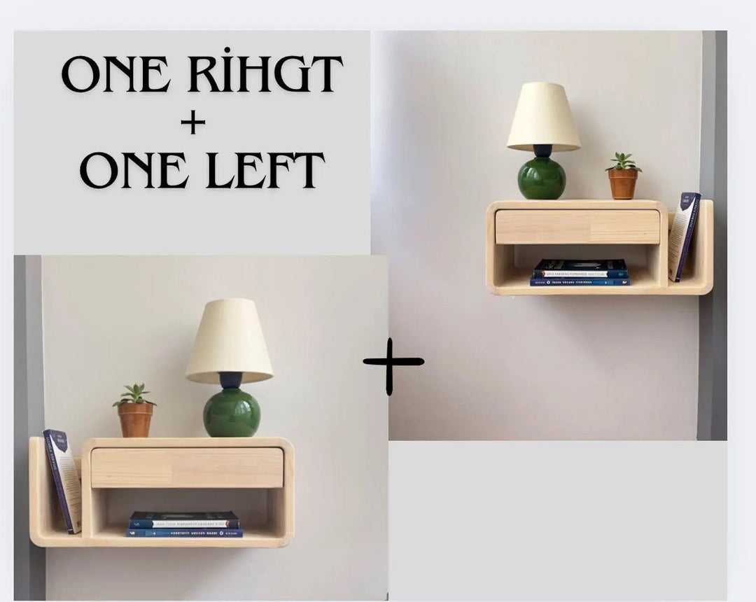 Moluzy Drawer Nightstand Floating Wall Side Table | Furniture | Waseeh Pakistan