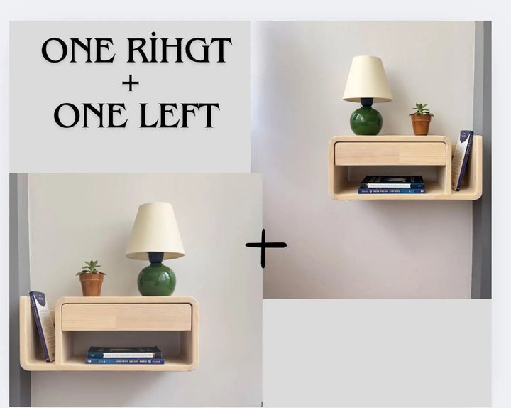 Moluzy Drawer Nightstand Floating Wall Side Table | Furniture | Waseeh Pakistan