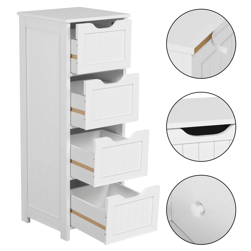 Neoteric Bathroom Kitchen Four Drawer Storage Cabinet Organizer | Furniture | Waseeh Pakistan