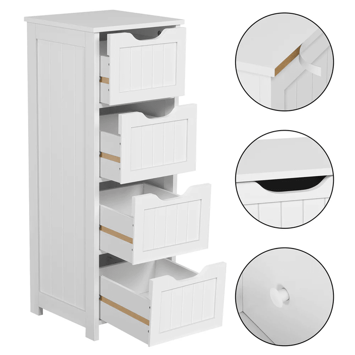 Neoteric Bathroom Kitchen Four Drawer Storage Cabinet Organizer | Furniture | Waseeh Pakistan