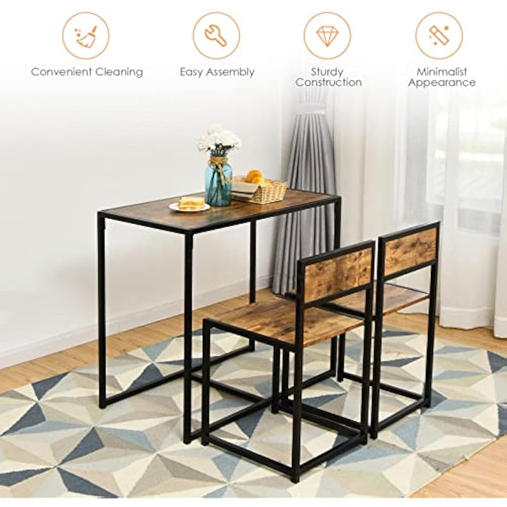 Nookie Modern Kitchen Dining Room Chair Table Set (Set of 3) | Furniture | Waseeh Pakistan