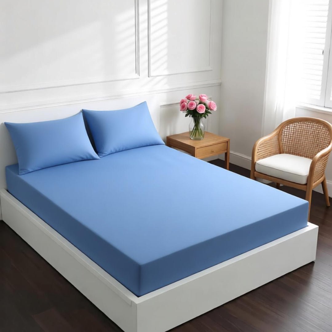 Noraya Bedroom Cotton Fitted Bed Sheets (Set of 3) | Bedding | Waseeh Pakistan