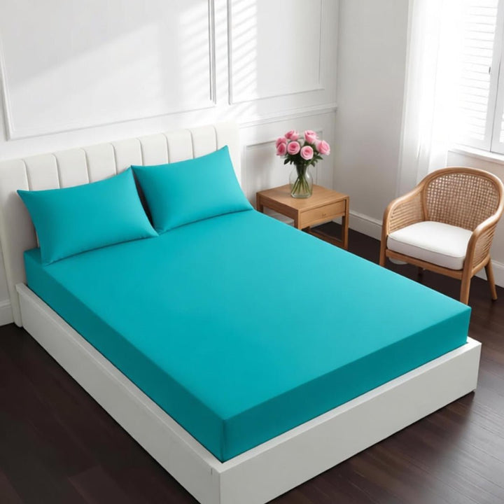 Noraya Bedroom Cotton Fitted Bed Sheets (Set of 3) | Bedding | Waseeh Pakistan