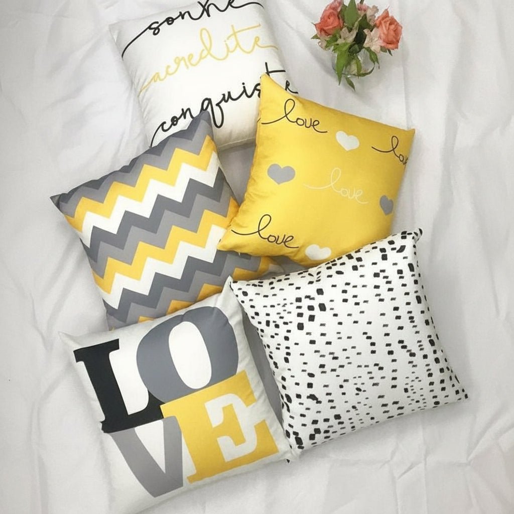 Noreza Love Cushion Covers (Set of 5) | Home Décor | Waseeh Pakistan