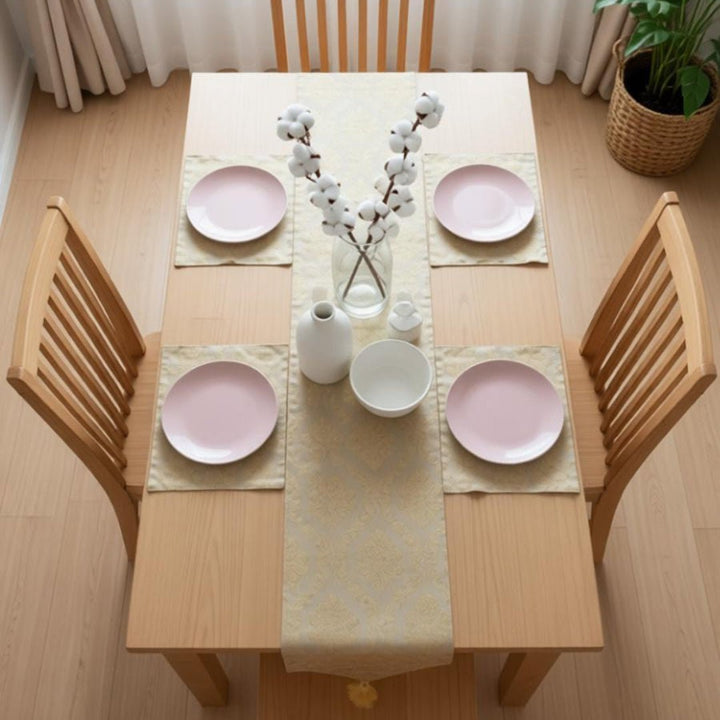 Norielle Table Runner &amp; Mats Set (Shanghai Fabric) | Home Décor | Waseeh Pakistan