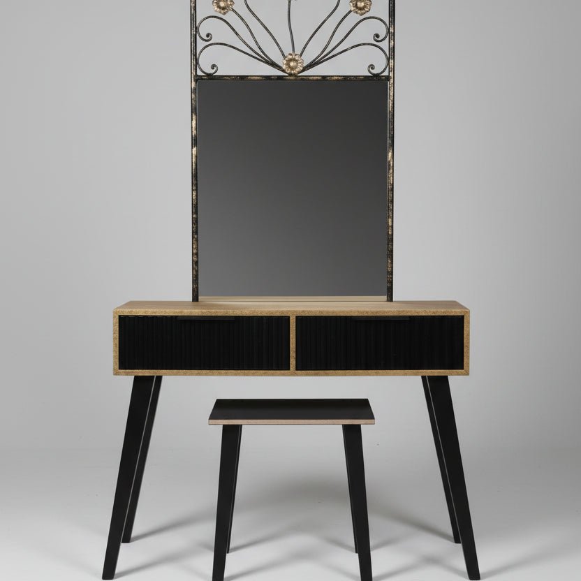 North Vale Bedroom Dressing Stool Mirror Table (Set of 3) - Only Available in Lahore | Furniture | Waseeh Pakistan