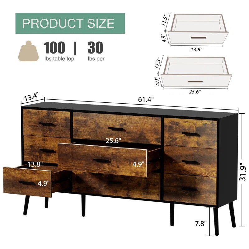 Norvil Living Bedroom Drawer Storage Organizer Dresser | Furniture | Waseeh Pakistan