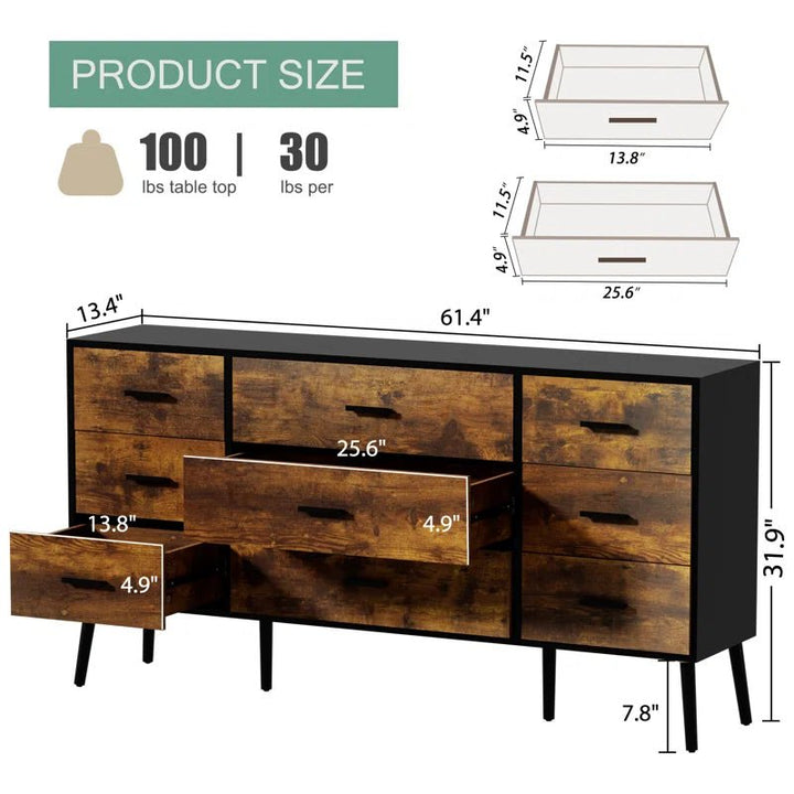 Norvil Living Bedroom Drawer Storage Organizer Dresser | Furniture | Waseeh Pakistan