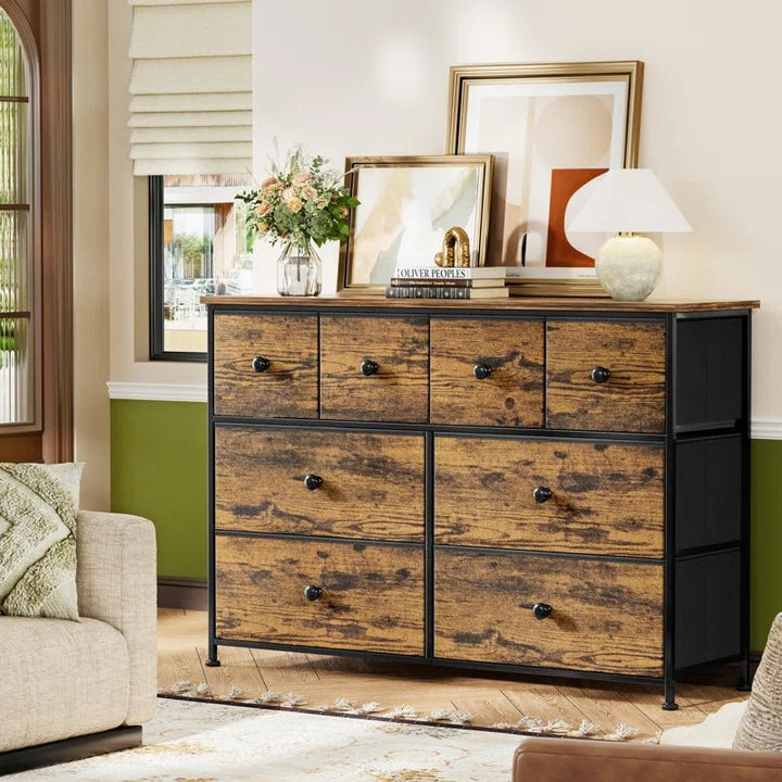 Ojwasai 8 Drawer Storage Living Lounge Dressers Cabinet Stand | Furniture | Waseeh Pakistan