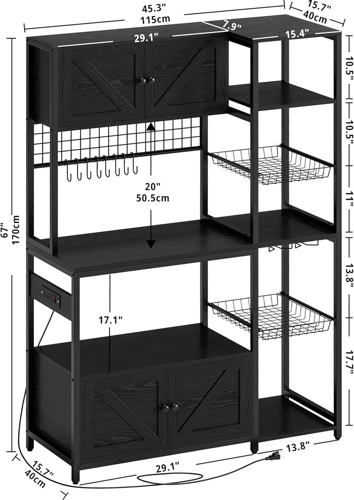 Oniki Kitchen Microwave Organizer Bakers Rack | Furniture | Waseeh Pakistan