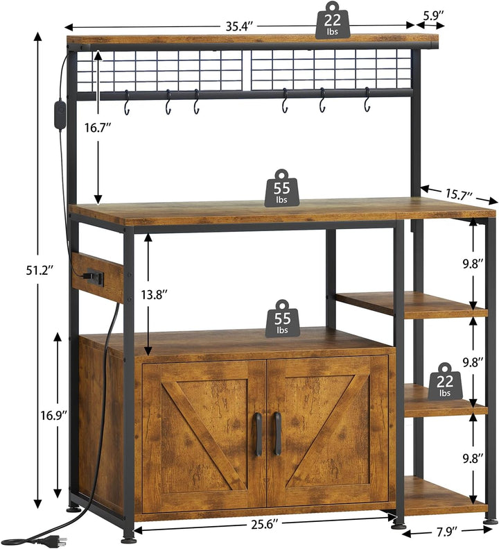 Opatu Kitchen Microwave Organizer Bakers Rack | Furniture | Waseeh Pakistan