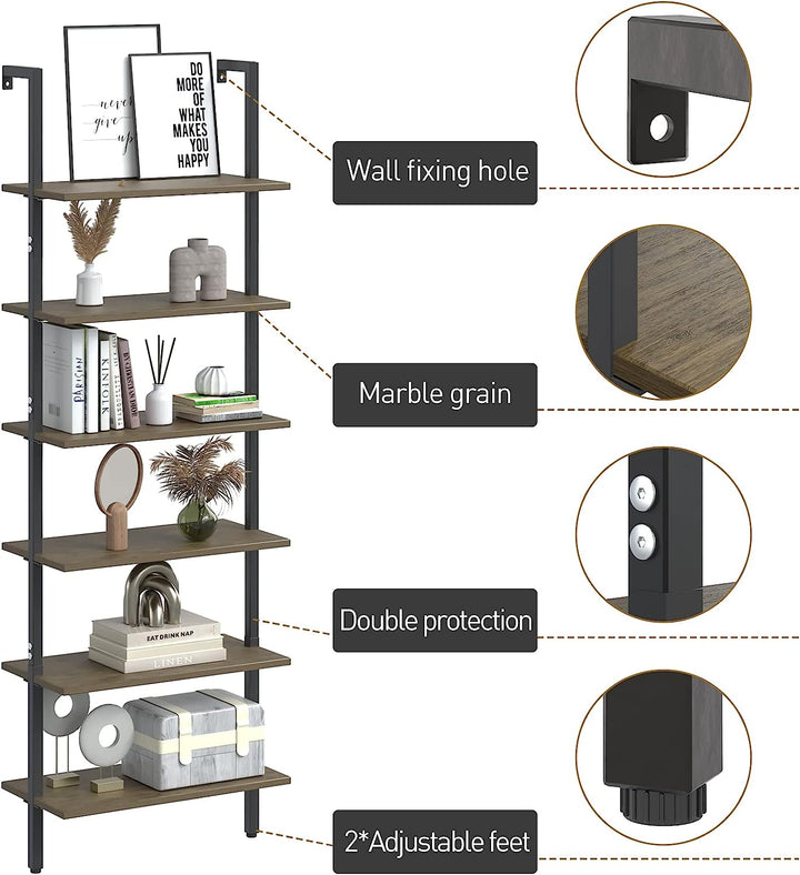 Open Tall Wall Mount Bookcase Standing Leaning Wall Shelves | Furniture | Waseeh Pakistan