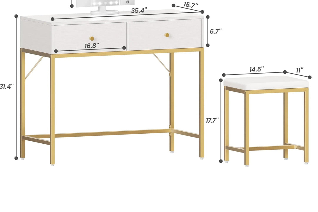 Orenia Vanity Dressing Table With Stool | Furniture | Waseeh Pakistan