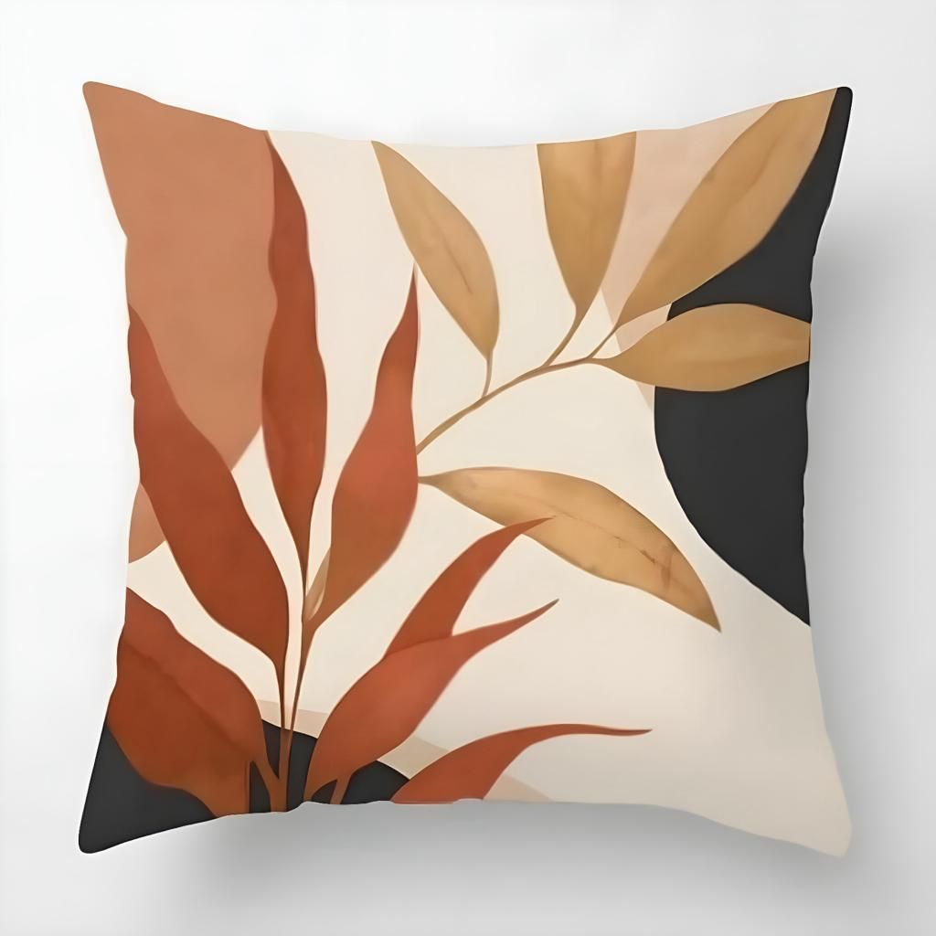 Ortega Leaves Living Drawing Bedroom Cushion Covers (Set of 7) | Home Décor | Waseeh Pakistan