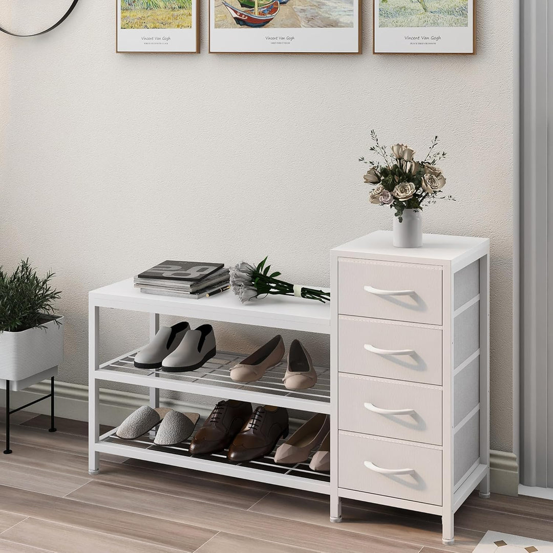 OTICA 3-Tier Drawers Seating Storage Shoe Industrial Entryway Rack | Not Sale FB | Waseeh Pakistan