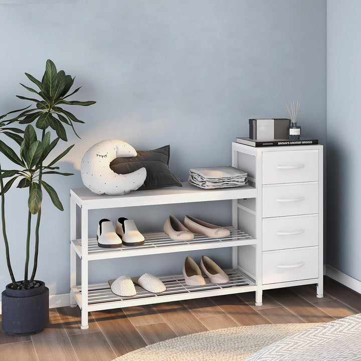 OTICA 3-Tier Drawers Seating Storage Shoe Industrial Entryway Rack | Not Sale FB | Waseeh Pakistan