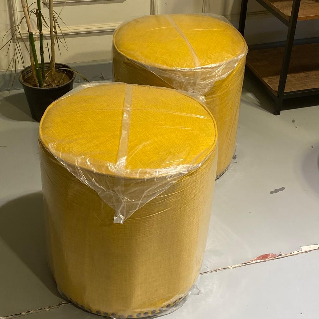 Ottoman Paper Living Lounge Stools (Pair) | Furniture | Waseeh Pakistan