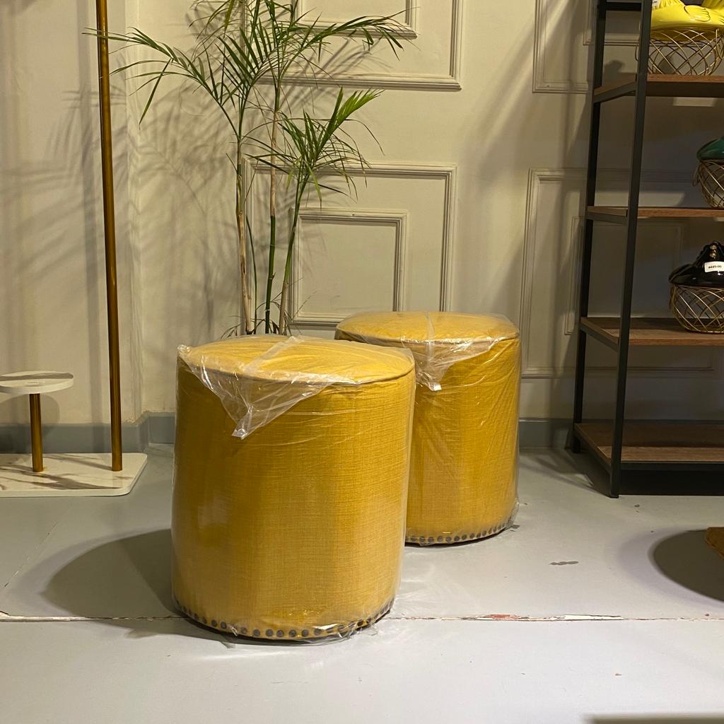 Ottoman Paper Living Lounge Stools (Pair) | Furniture | Waseeh Pakistan