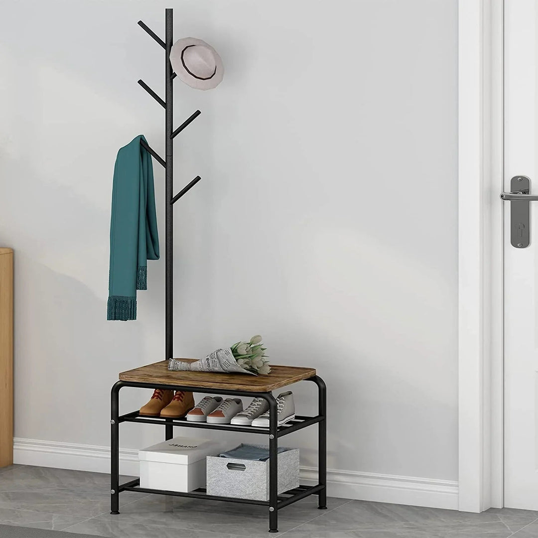 Out Bounds Industrial Coat Shoe Tree Entryway Living Bedroom Organizer Rack-Special | Furniture | Waseeh Pakistan
