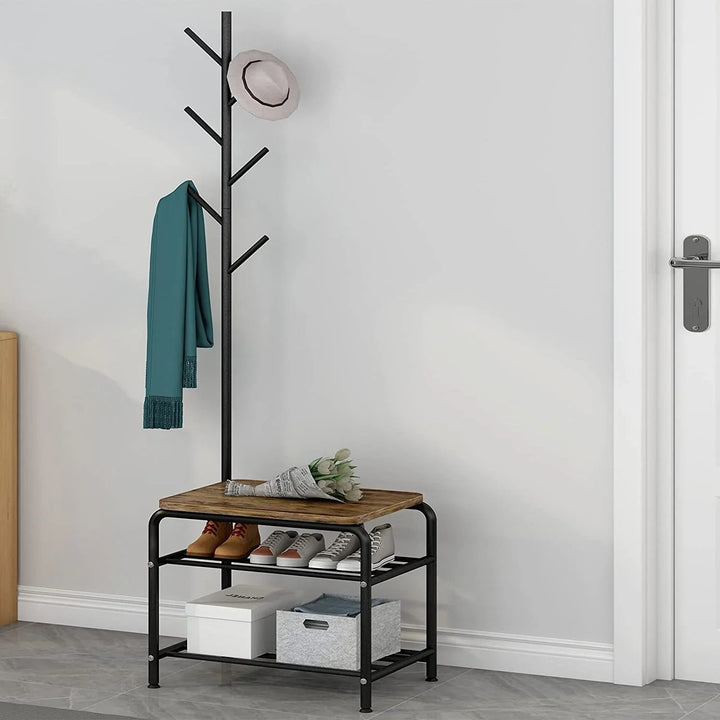 Out Bounds Industrial Coat Shoe Tree Entryway Living Bedroom Organizer Rack-Special | Furniture | Waseeh Pakistan