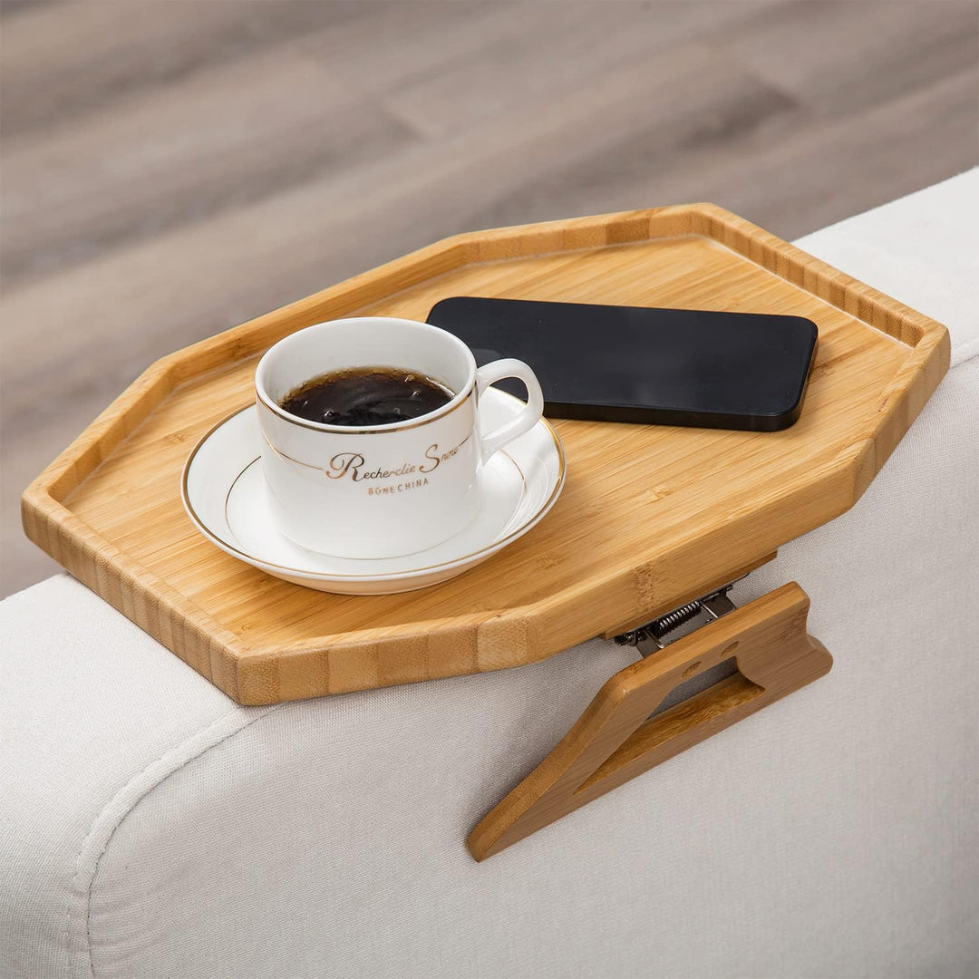 Oval Hexa Couch Arm Tray Table, Portable Table and Side Tables for Small Spaces | Not Sale FB | Waseeh Pakistan