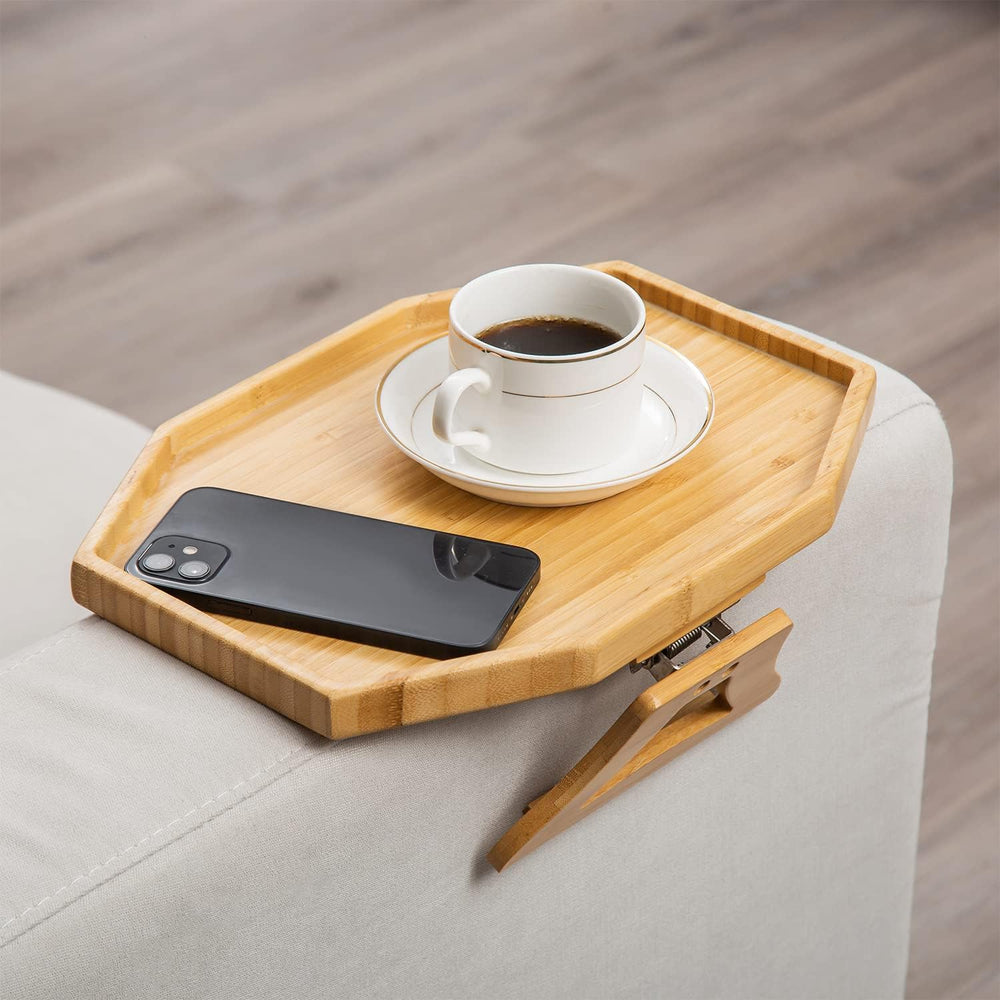 Oval Hexa Couch Arm Tray Table, Portable Table and Side Tables for Small Spaces | Not Sale FB | Waseeh Pakistan