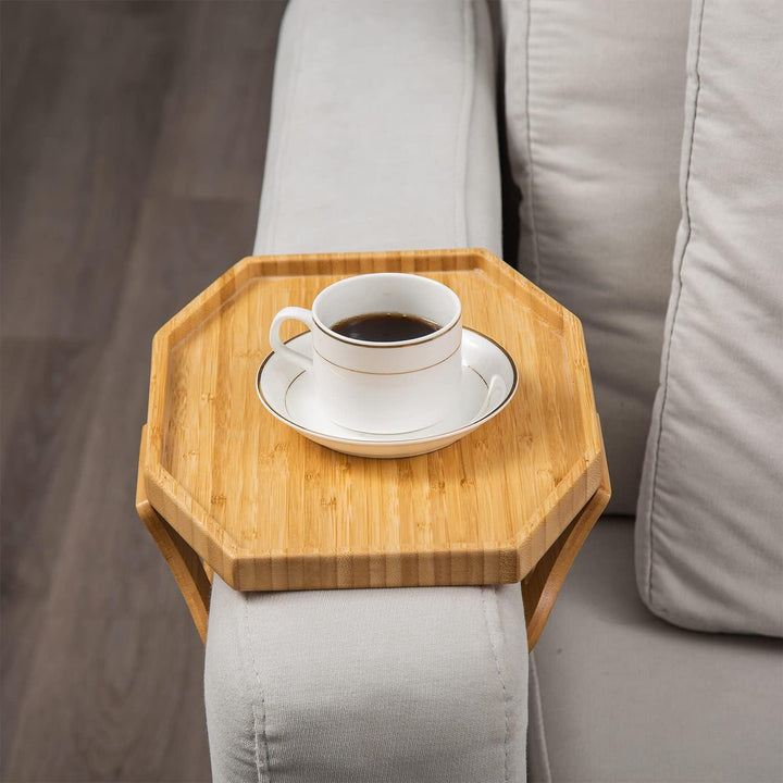 Oval Hexa Couch Arm Tray Table, Portable Table and Side Tables for Small Spaces | Not Sale FB | Waseeh Pakistan