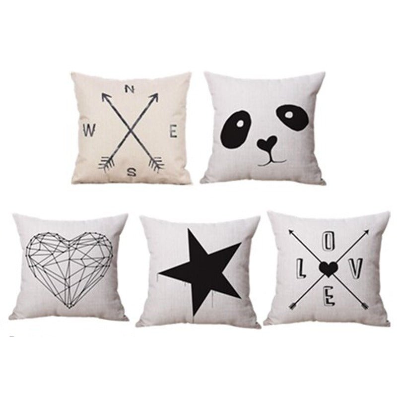 Panda Whisper Cushion Covers (Set of 5) | Home Décor | Waseeh Pakistan