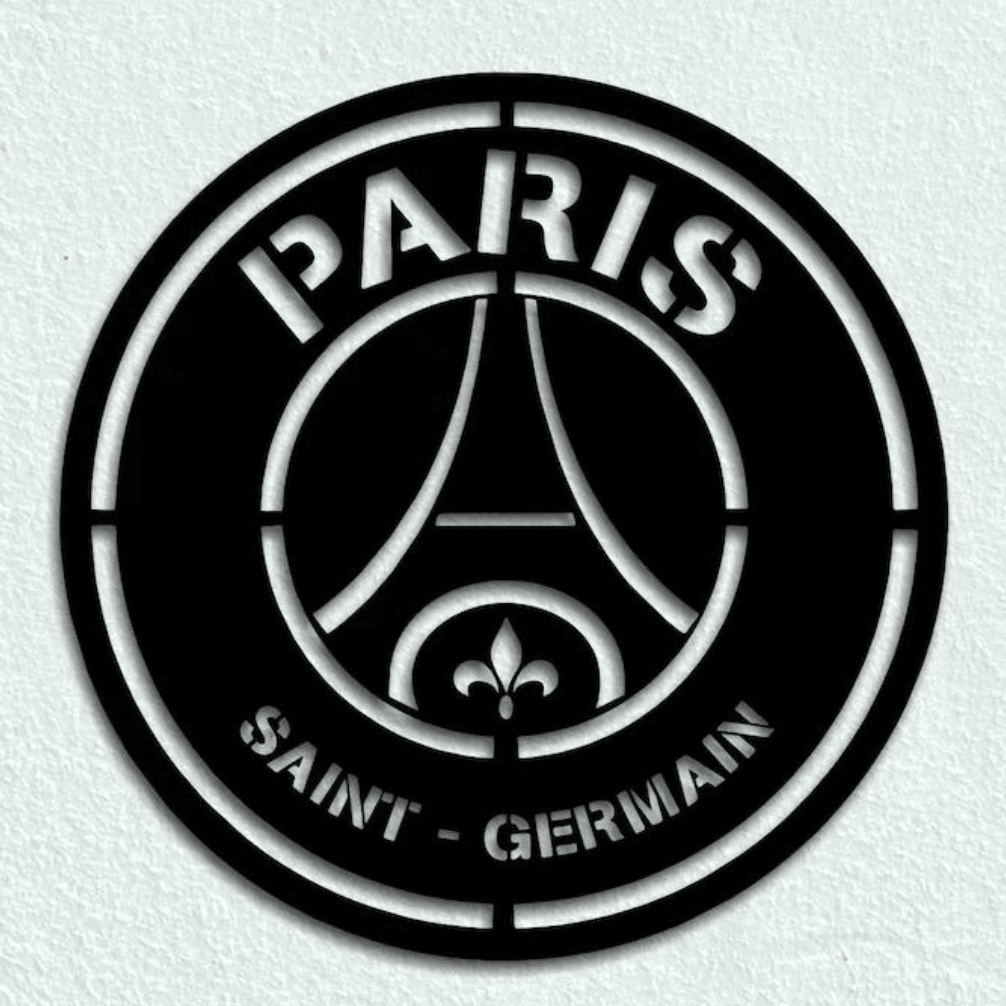 Paris Saint-Germain FC Crest Wall Art - Sleek Football Club Decor for PSG Fans | Home Décor | Waseeh Pakistan