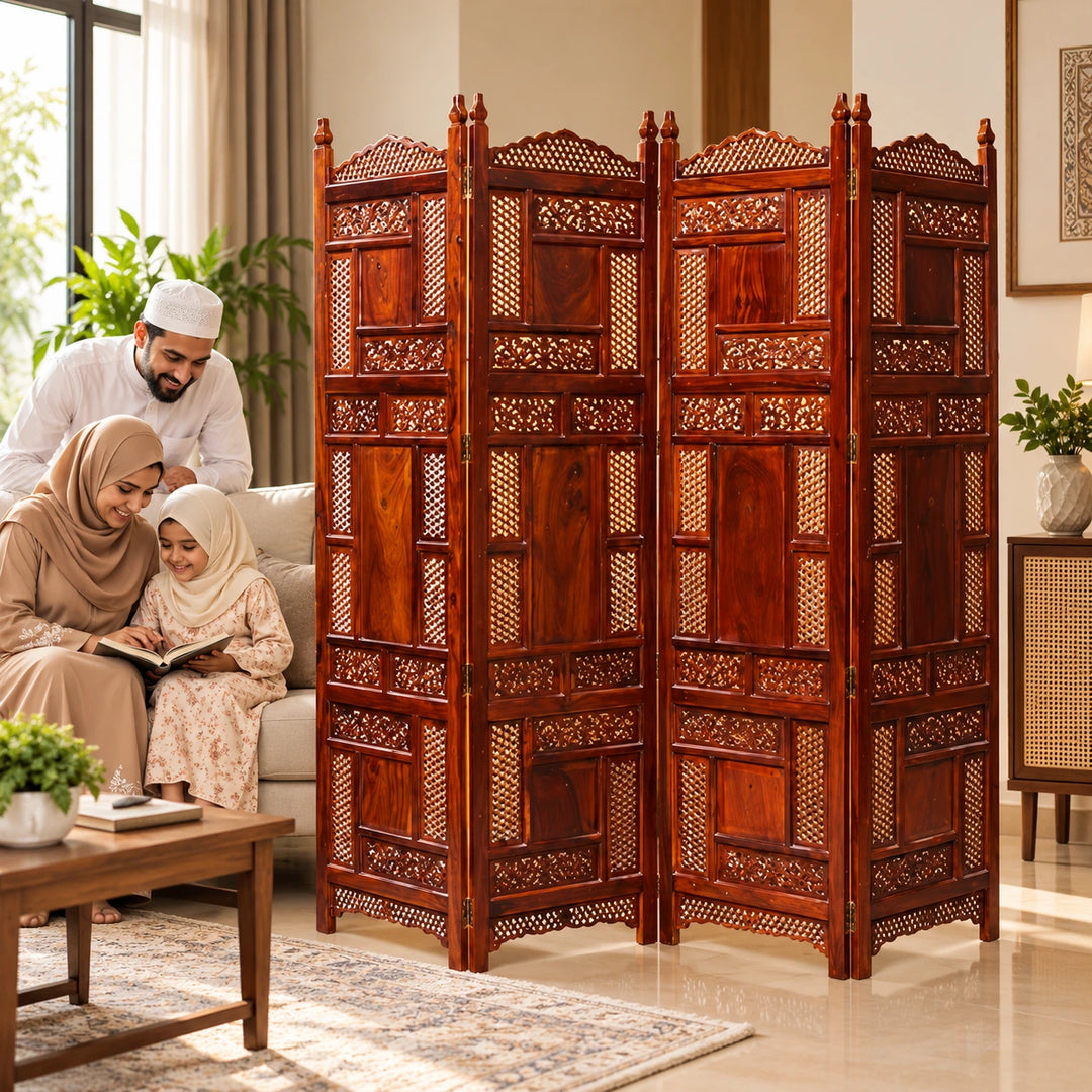 Partition Jali Separation Walk-in Change Clothes Bedroom Partition (MDF)