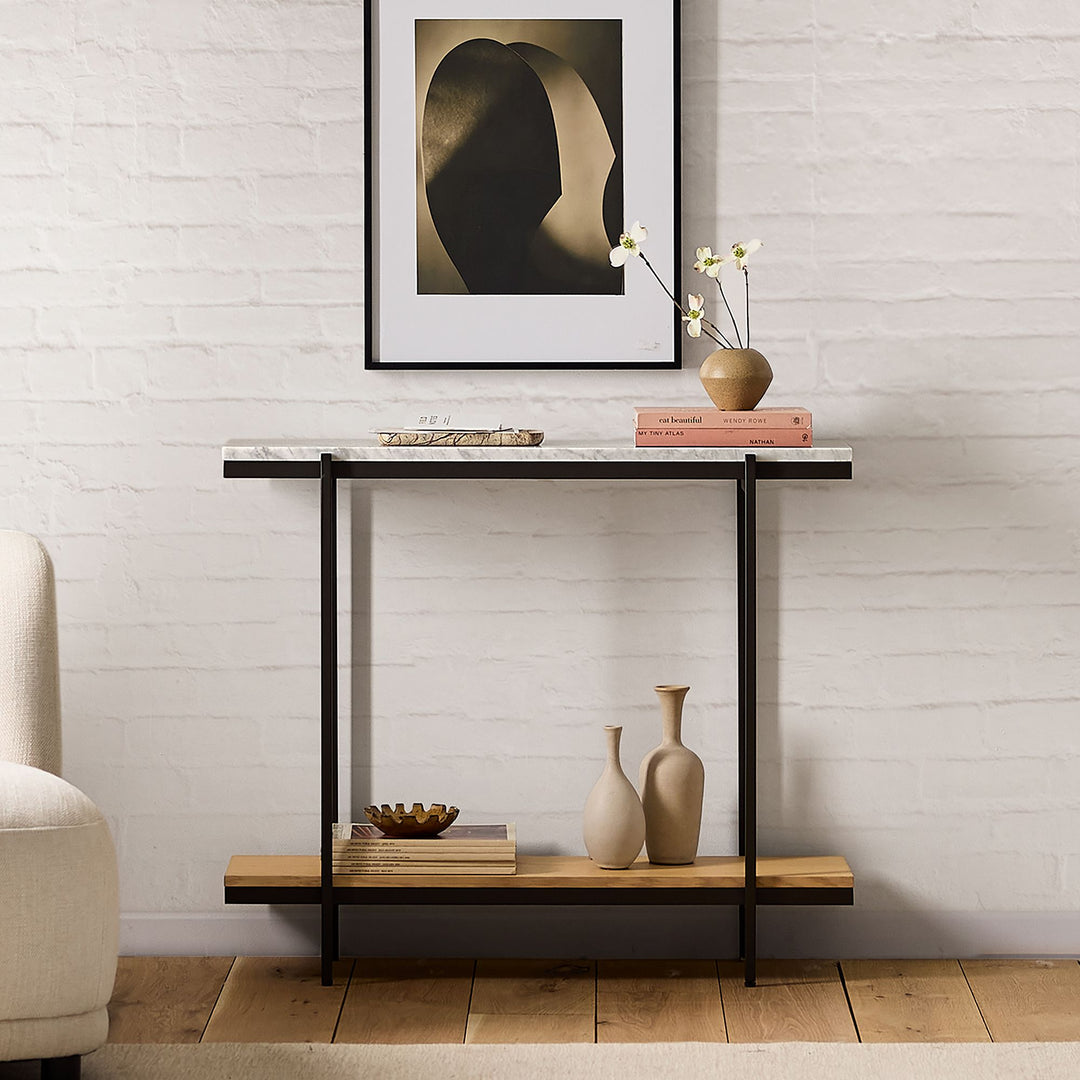 Pierce Entryway Hallway Two Tone Living Lounge Console Table | Not Sale FB | Waseeh Pakistan