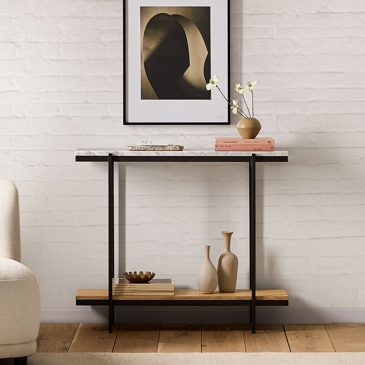 Pierce Entryway Hallway Two Tone Living Lounge Console Table | Not Sale FB | Waseeh Pakistan