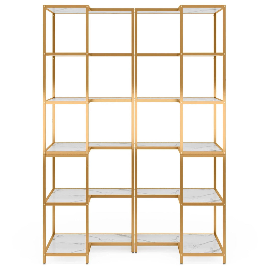 Powded 6-Shelf Corner Bookcase Organizer Rack | Furniture | Waseeh Pakistan