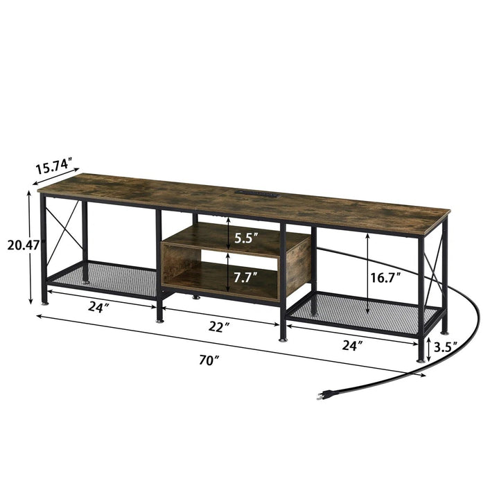 Pridgen TV Stand Center Lounge Media LED Console Table with Power Outlets | Furniture | Waseeh Pakistan