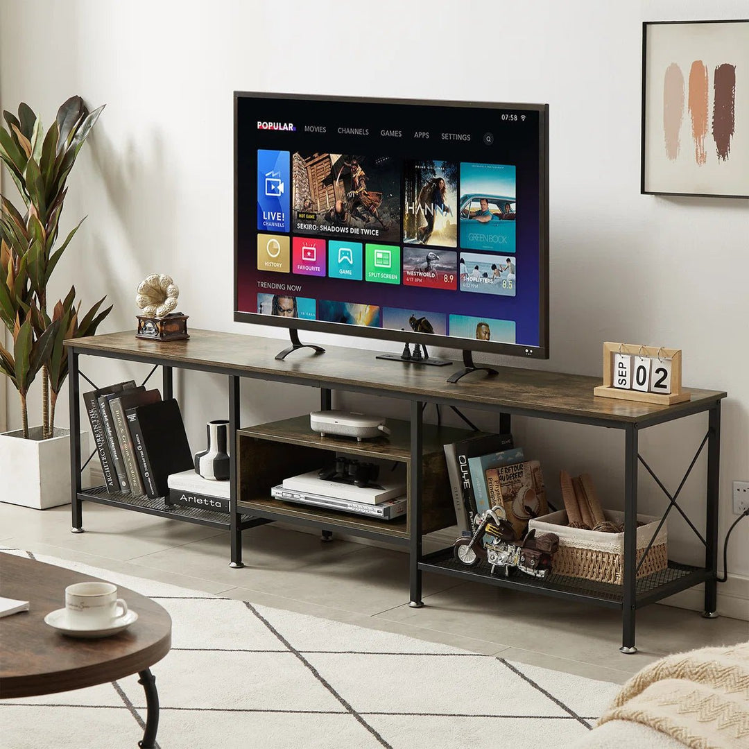 Pridgen TV Stand Center Lounge Media LED Console Table with Power Outlets | Furniture | Waseeh Pakistan