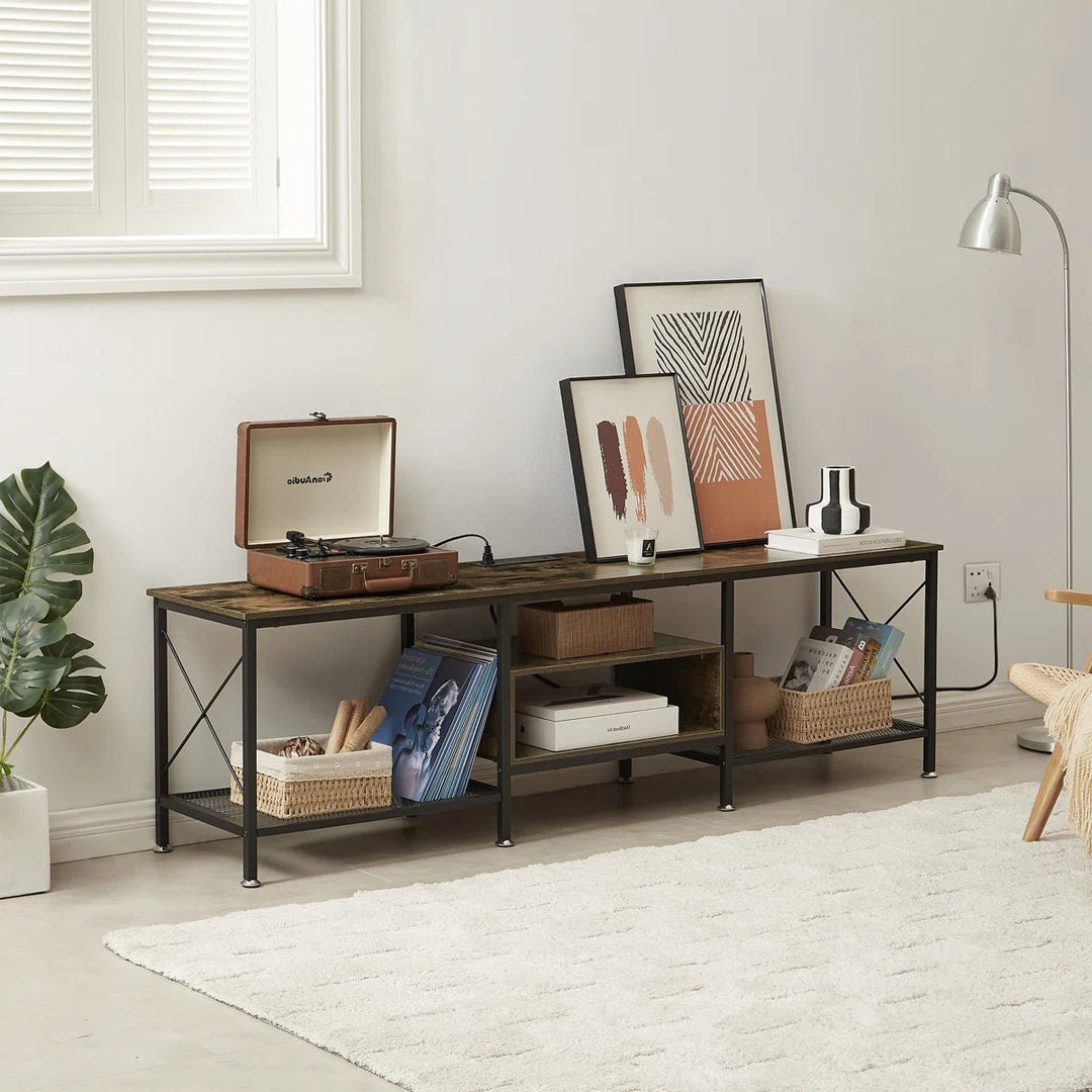 Pridgen TV Stand Center Lounge Media LED Console Table with Power Outlets | Furniture | Waseeh Pakistan
