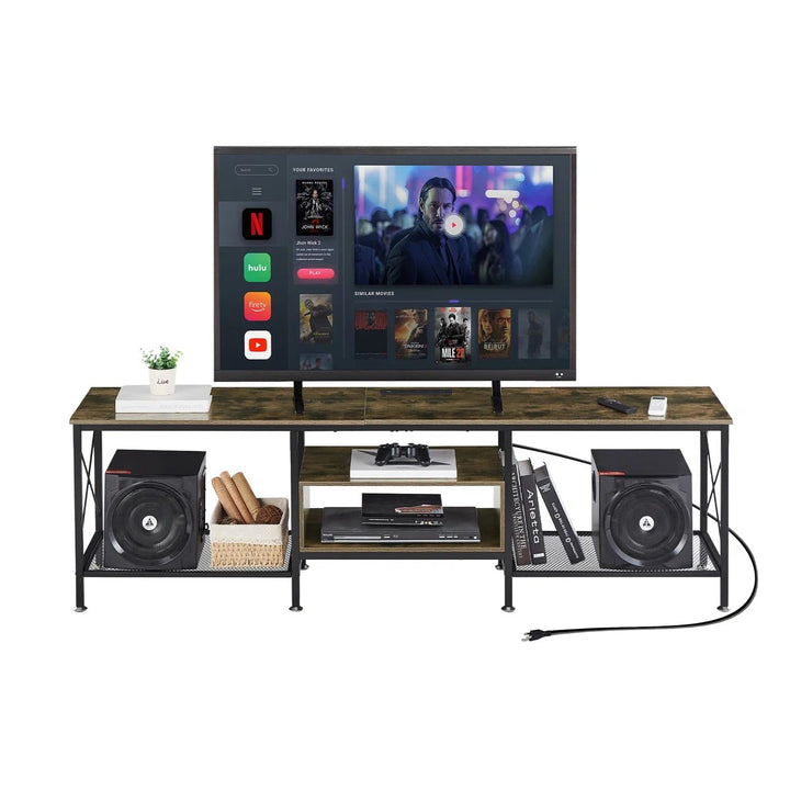 Pridgen TV Stand Center Lounge Media LED Console Table with Power Outlets | Furniture | Waseeh Pakistan