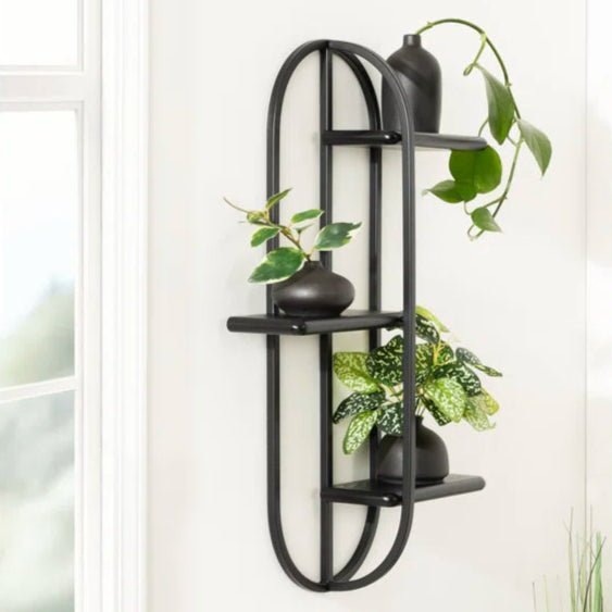 Ragena Living Lounge Wall Mounted Oval Tiered Floating Shelve | Furniture | Waseeh Pakistan