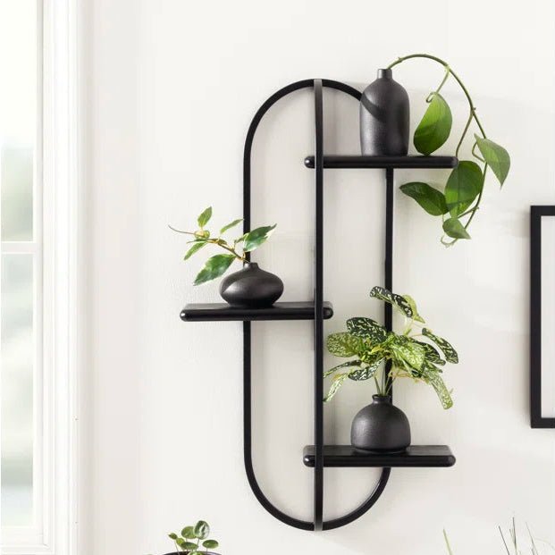 Ragena Living Lounge Wall Mounted Oval Tiered Floating Shelve | Furniture | Waseeh Pakistan