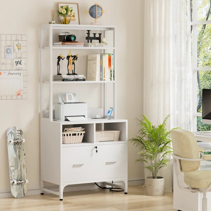 Ratch Tall Storage Organizer Bookcase Rack with Drawers | Furniture | Waseeh Pakistan