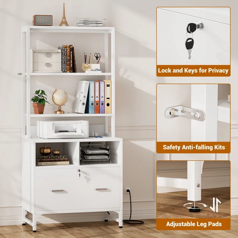 Ratch Tall Storage Organizer Bookcase Rack with Drawers | Furniture | Waseeh Pakistan