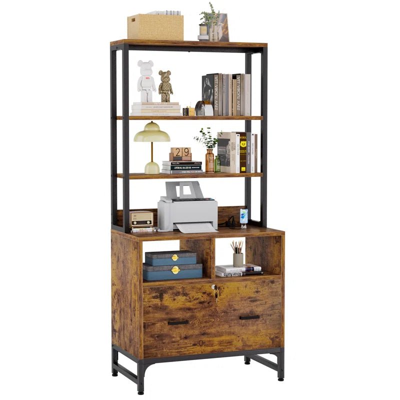 Ratch Tall Storage Organizer Bookcase Rack with Drawers | Furniture | Waseeh Pakistan