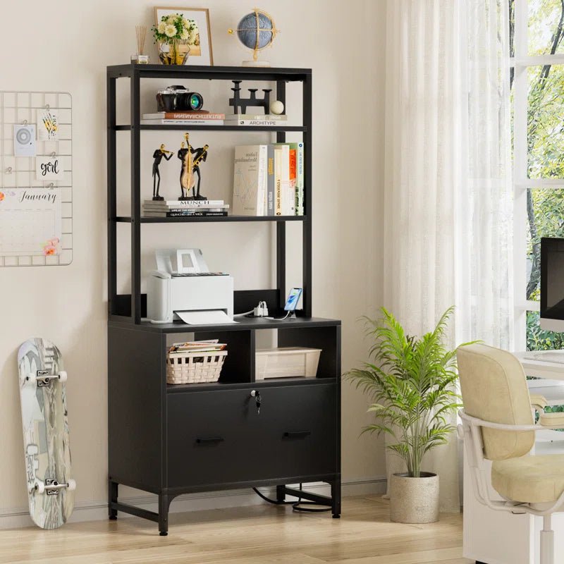 Ratch Tall Storage Organizer Bookcase Rack with Drawers | Furniture | Waseeh Pakistan