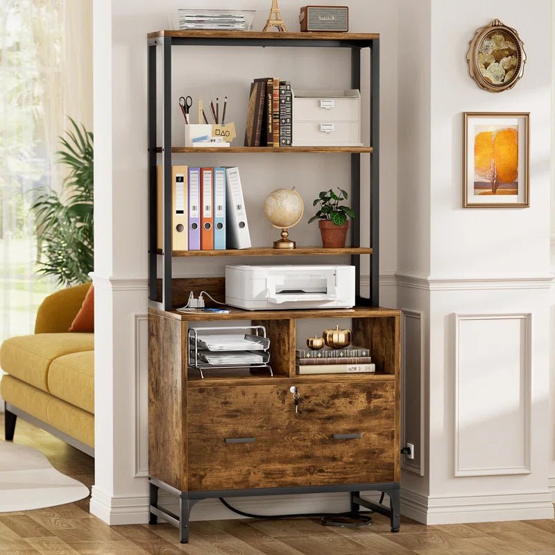 Ratch Tall Storage Organizer Bookcase Rack with Drawers | Furniture | Waseeh Pakistan