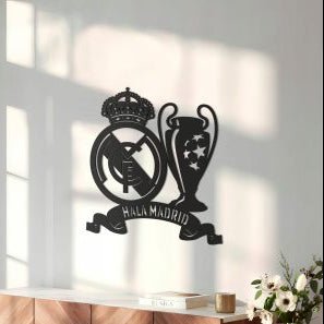 Real Madrid Champions League Inspired - Football Logo Wall Hanging Frame Decor | Furniture | Waseeh Pakistan