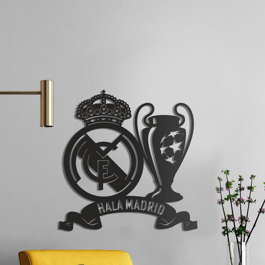 Real Madrid Champions League Inspired - Football Logo Wall Hanging Frame Decor | Furniture | Waseeh Pakistan