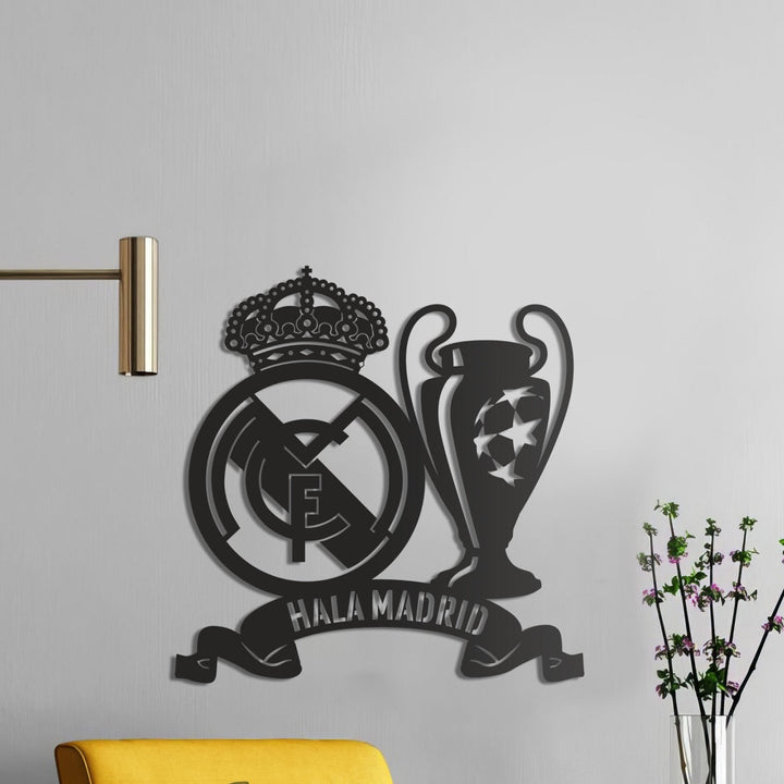 Real Madrid Champions League Inspired - Football Logo Wall Hanging Frame Decor | Furniture | Waseeh Pakistan