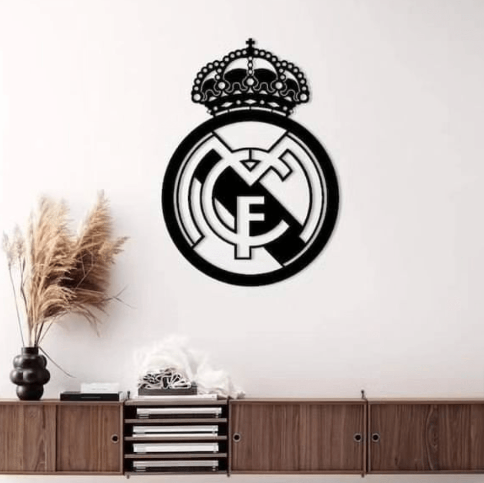 Real Madrid Crest Wall Art - Elegant Football Club Decor for Los Blancos Fans | Home Décor | Waseeh Pakistan