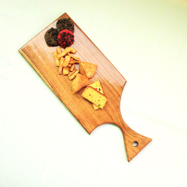 Straight Cut Solid Wood Guest Snack Kitchen Serving Tray